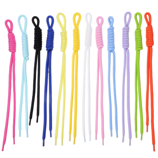 Molain 12 Pack Colorful Braided Rope Keychain, Paracord Bag Charms