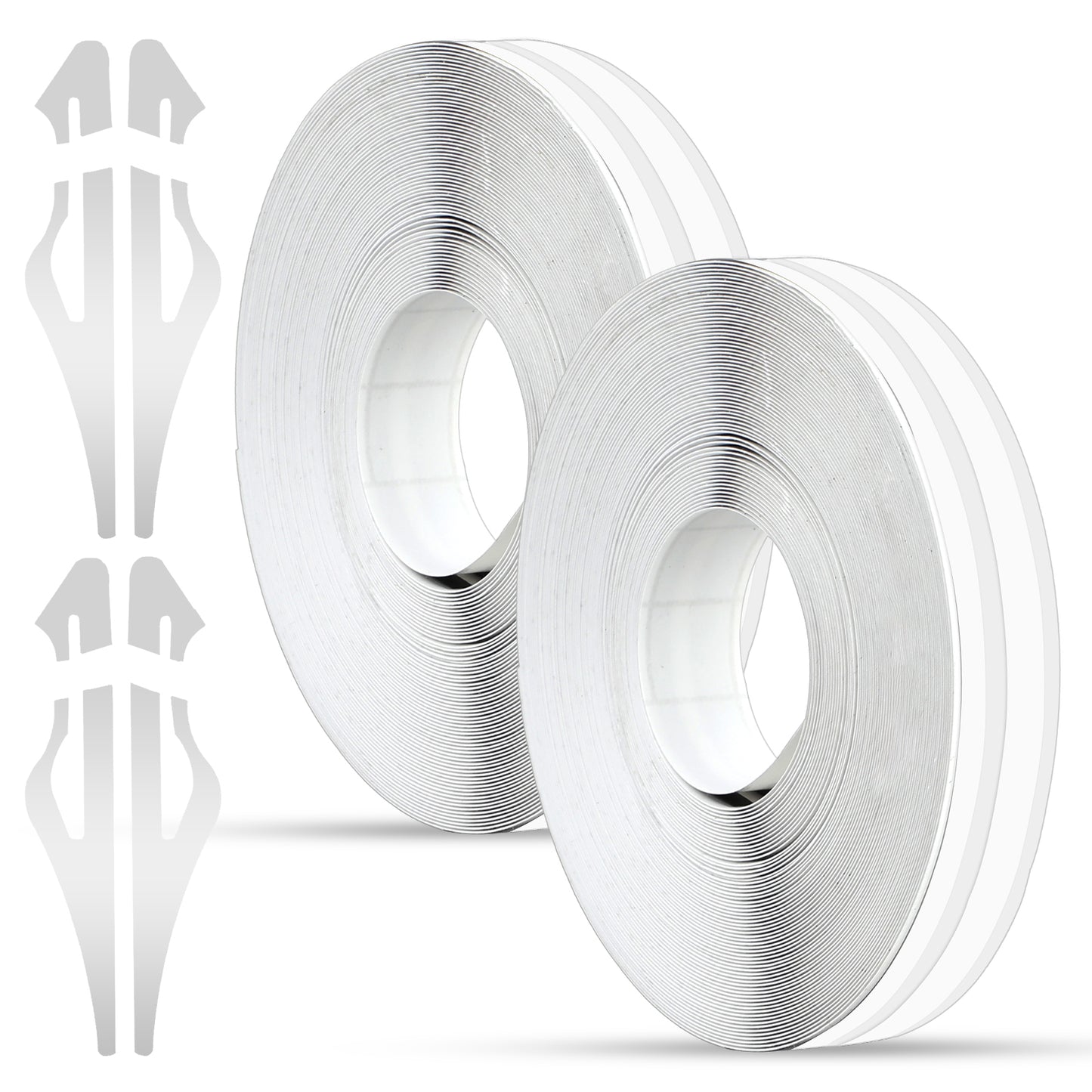 cobee 2 Rolls Car Pinstriping Tape, 980cm Automotive Pinstriping Tape Car Trim Stripe Tape Diy Stickers, Car Tape For Musical Instrument Motorcycle Auto Car(White)