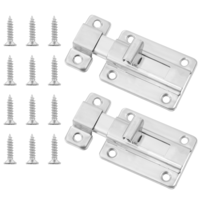 Giantree 2Pcs Door Lock Gate Bolts, Door Latches for Internal Doors, Doors Locks Slide Bolt, Dooring Lock Bathroom with Mounting Screws, Loft Hatch Latch for Bathroom, Bedroom, Furniture Gate Loft