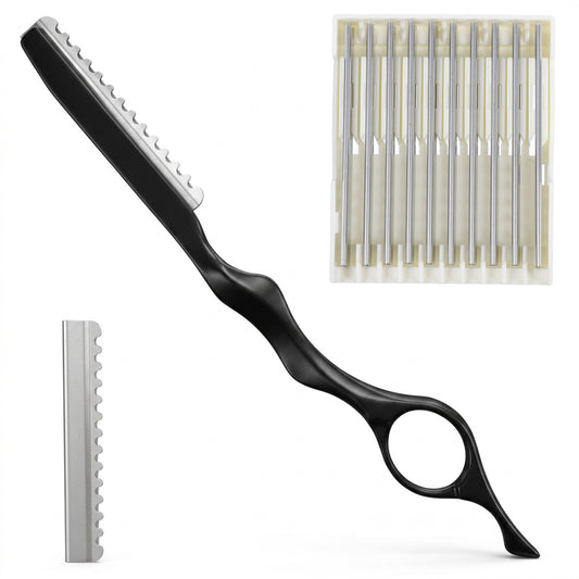 MBAIYO Stainless Steel Hair Thinning Styling Razors for Cutting Hair