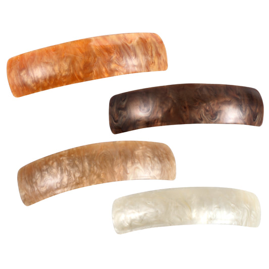 Giantree 6Pcs Hair Barrettes for Women, Barrettes for Women Large Hair Barrettes, Elegant French Design Retro Acrylic Hair Clips Hair Barrettes for Women Thick Hair Curly Wavy Ponytail Hair(4Pcs)
