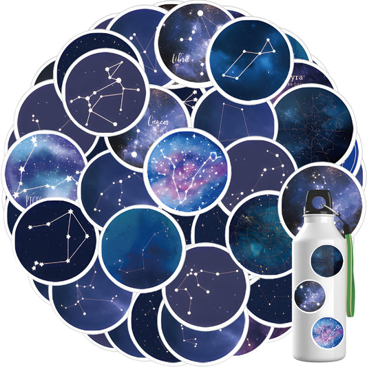 Molain Horoscope Stickers Set, 60Pcs Personalized Mysterious Graffiti Stickers Waterproof Vinyl Decals for Laptops Water Bottle Computer Refrigerators Luggage Phone Cases Bicycles