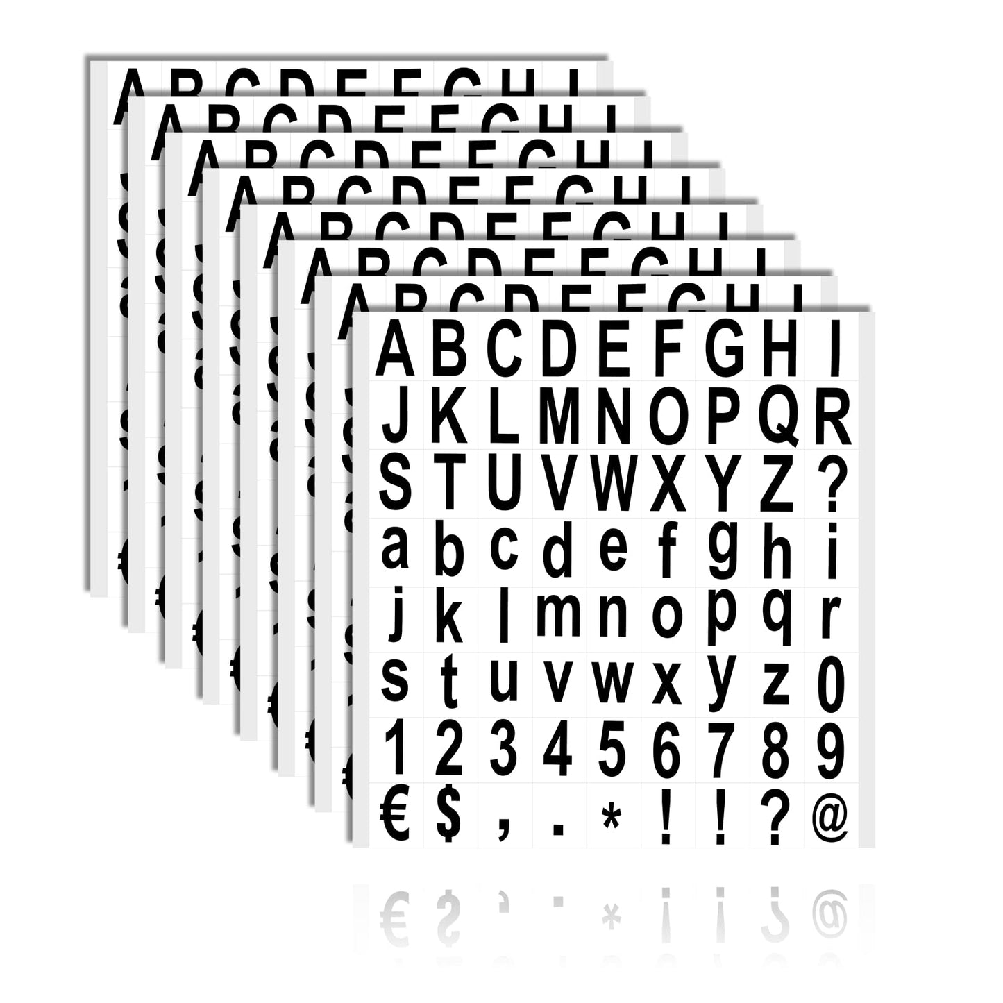 Molain Letters Numbers Sticker, 8 Sheets Vinyl Letters Numbers Kit Self Adhesive Alphabet Number Stickers DIY Number Letter Decal for Signs, Window, Door, Containers 1 Inch
