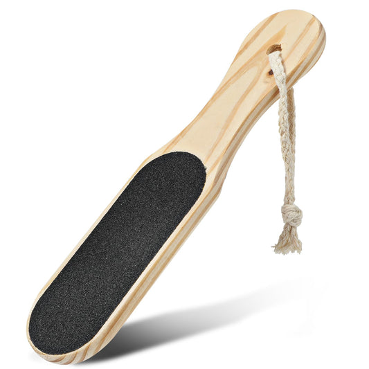 JIEYAO Wood Foot File, Double Sided Pedicure File with Lanyard Callus Remover Foot Rasp Heel Scraper for Remove Hard Skin Dead Skin Foot Care on Wet and Dry feet