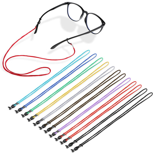 Andibro Eyeglasses Strap Eyewear Retainer 12 Pack, Eyeglass Straps Cords Eyeglass Holders Around Neck for Men Women(multicolor)