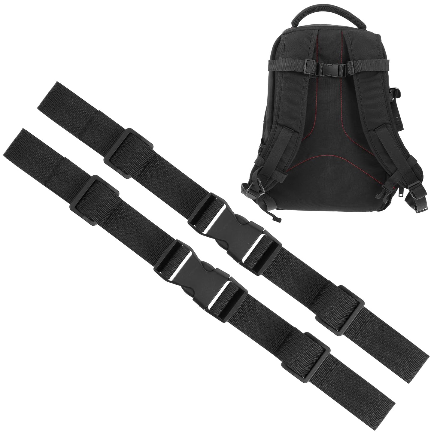 XLIUAX 4pcs Backpack Chest Straps, Adjustable Backpack Waist Strap Add on Elastic Sternum Straps Harness Secures Chest Belt with Quick Release Buckle for Hiking Jogging