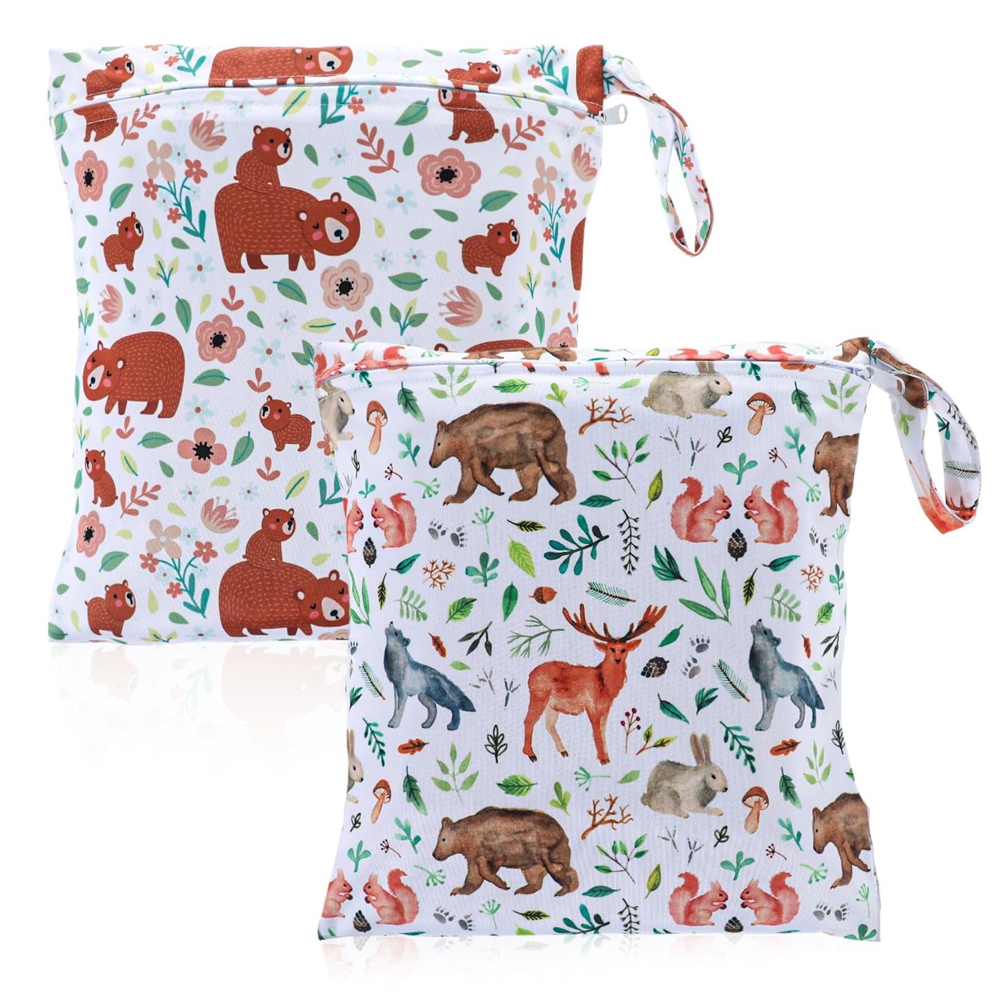 Yuanchu 2 Pack Waterproof Diaper Bag, Diaper Bag, Nose Bag, Diaper Bag, Travel, Gym, Beach, Pool, Color Animal, Color, Animal