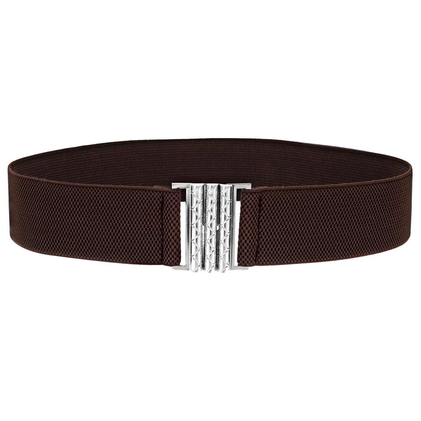 Giantree Invisible Women Elastic Belt, Adjustable No Show Stretch Belt with Flat Buckle for Jeans Pants Dresses (1, coffee)