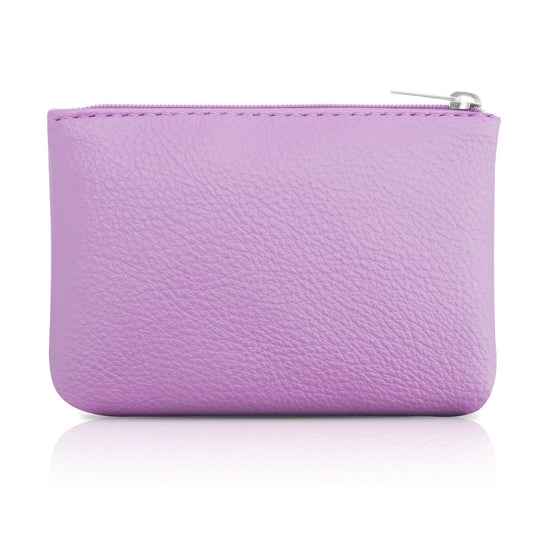 Giantree Small Wallet for Women, Cute PU Lychee Pattern Coin Pocket Portable Change Wallet Mini Coin Purse for Girl Women Ladies ID Key Headset Lipstick(Light Purple)