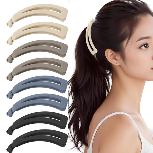 AOZUO 8 Pcs Large Banana Clips Banana Clips 12.5cm Hair Clips for Women Colorful Thick Hair Thin Non-Slip Clips for Girls