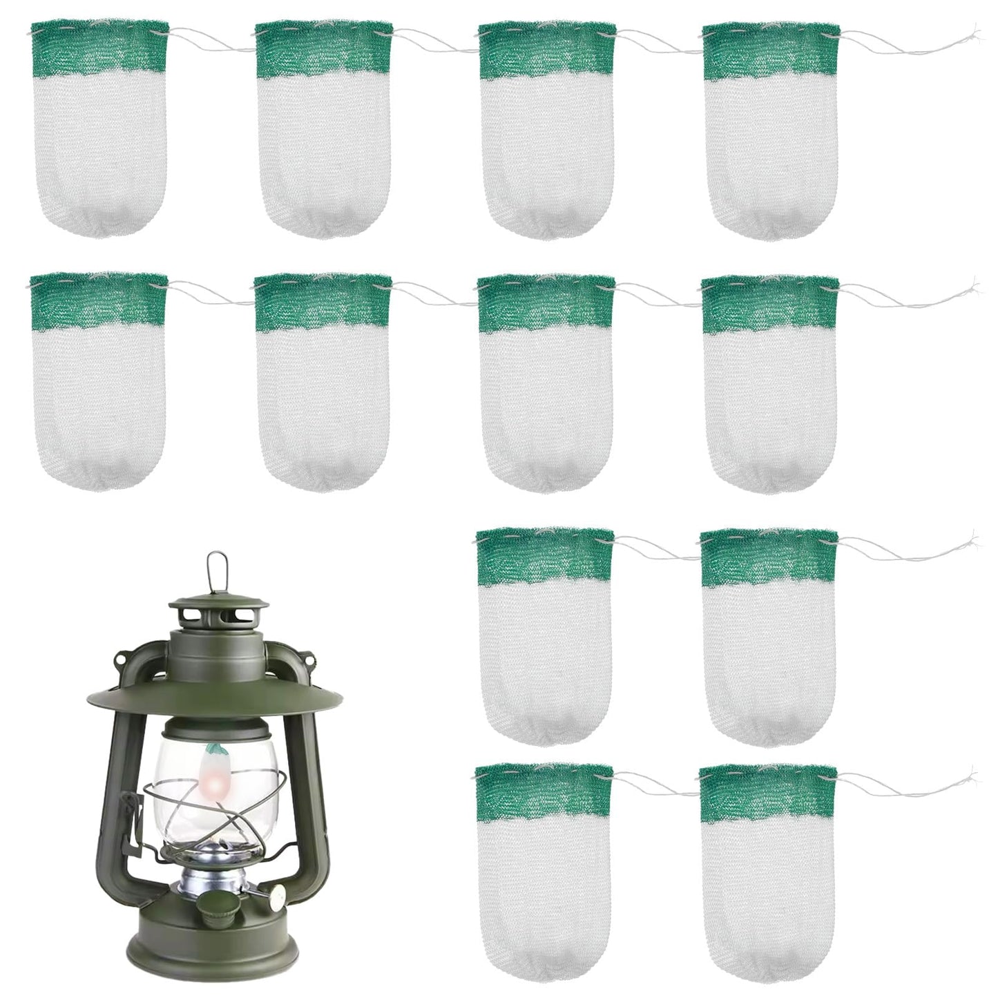 WJIAAA Glow Stocking Gas Lamp, Pack of 12 Glow Socks for Gas Lamp, Camping Gas Lamps, Glow Stockings, Gas Lamp, Lantern Coats, U-shaped Lantern Coats for Hiking, Fishing and Mountaineering