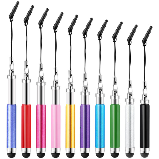 AOZUO Mini Stylus Pen, 10 PCS High Precision Universal Touchscreen Devices, Ideal for Big Fingers, Convenient Portability, Anti Scratch Tip, Compatible with Smartphones, Tablets