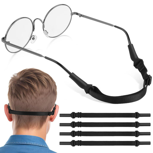 AOZUO 4 Pcs Adjustable Glasses Strap, No Tail Eyeglass Straps Eyewear Retainer Sunglass Retainer Holder Strap for Sport Unisex Men Women