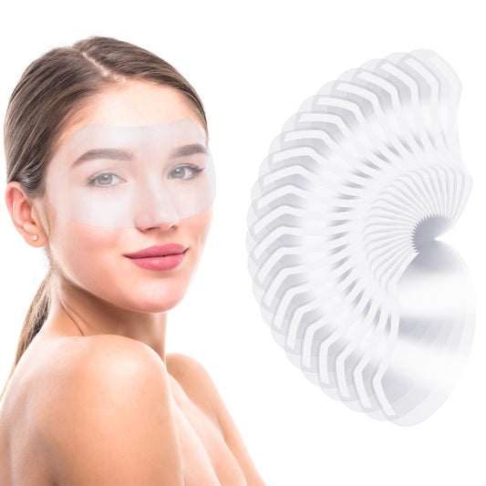 Jeffdad 50 PCS Shower Face Eye Shields, Adults Clear Face Shield Visors Upgrade Eyebrow Shower Shields Protector for Hair Salon Supplies and Eyelash Extensions Eyes Eyelid Surgery Aftercare