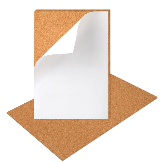 Jeffdad 5 Pack Cork Board Self-Adhesive, 1 mm Thickness Wall Bulletin Boards Square Bulletin Boards Cork Tiles for Wall Home School Office Decorative-11.8"x 8.26"