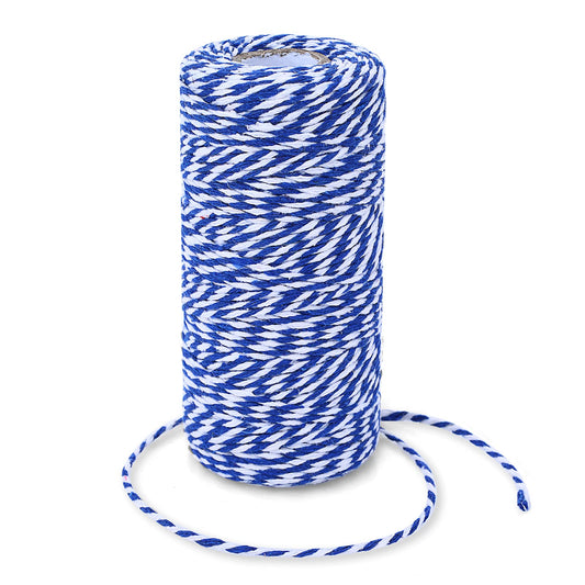 Molain Cotton Bakers Twine,2mm Garden Cotton Rope,328 Feet Bakers Twine Packing Cord for Gift Wrapping and DIY Crafts (pink white)