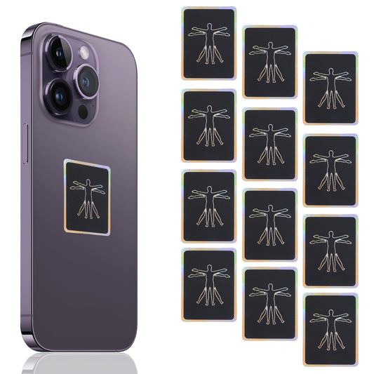 AOZUO 12pcs Protection Cell Phone Stickers, Effective Protect Smart Phone Stickers Compatible for Most Laptops Tablets TV Monitors All Devices(Pattern B)