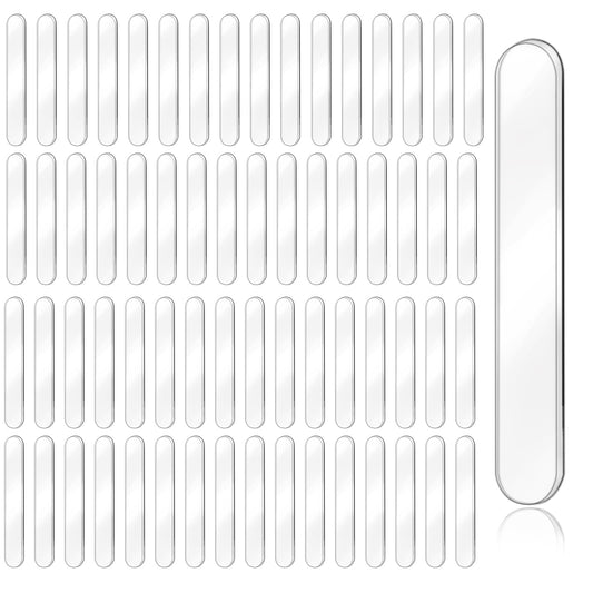 Jeffdad 100 Pcs Cabinet Door Bumper Strip, Self Adhesive Rubber Bumper Strip, Soft Close Door Bumpers for Door Furniture Cabinet Drawers(100 Pcs)