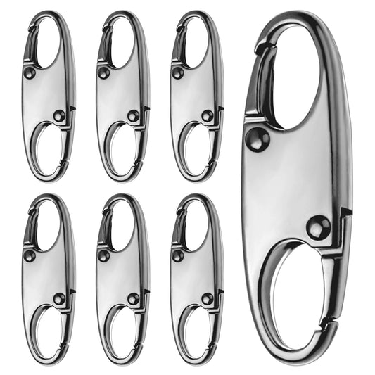 Andibro 7 Pcs Zipper Clips Anti Theft, Double Small Zipper Lock, S-Shaped Carabiner Clips Theft Deterrent Zipper Pull Locks Keep The Zipper Closed for Backpacks Luggage Suitcase Camping