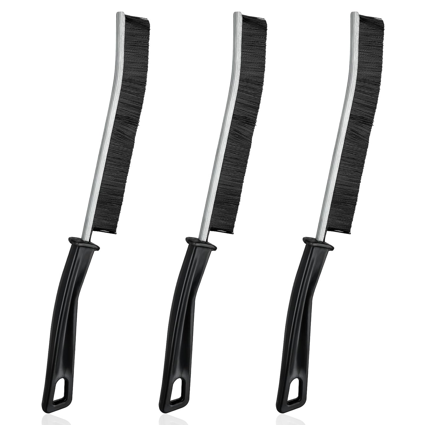 cobee Hard-Bristled Crevice Cleaning Brush, Crevice Gap Cleaning Tool Hand-held All-Around Cleaning Tool Dead Corners Multifunctional Brushes Stiff Angled Bristles for Window Bathtubs Kitchens(3PCS)