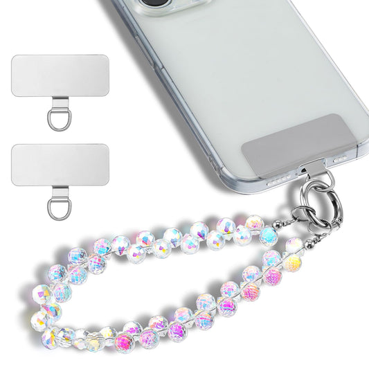 JIEYAO Beaded Phone Wrist Strap, Cellphone Lanyard ChainDetachable Fashion Phone Lanyard Wristlet Sparkling Wristlet Bracelet for Women for Most Smartphones