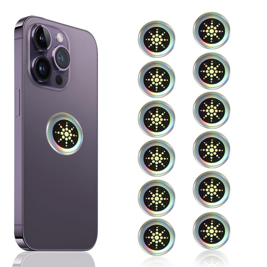 Andibro 12 PCs Silver Protection Cell Phone Sticker, New Phone Protector for Mobile, Computer, Radio, Laptop, Tablet PC, WiFi Router, TV, All E-Devices(silver)