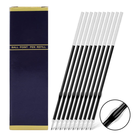 Molain 100 Pcs Retractable Pen Refills, 0.7 mm Ink Pen Refills, Gel Ink Refill, Medium Point Ballpoint Pen Refills, Pen Ink Refills for Daily Work School Writing Stationery Office Supplies (Black Ink)