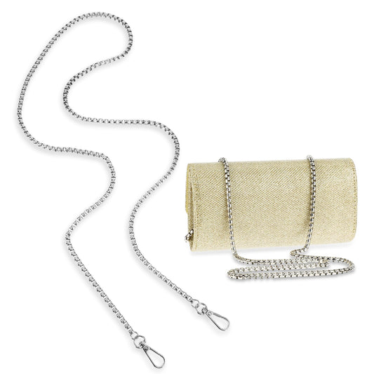 Giantree 47"/120cm Purse Chain Strap, Shoulder Cross Body Sling Chain Wallet Strap Crossbody Replacement Chain DIY Replacement Strap for Purse, Handbag Clutch Messenger Bag(Silver)