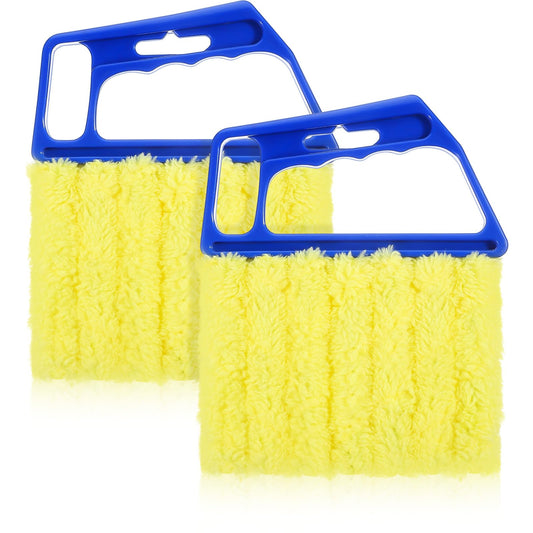 JIEYAO 2PCS Blind Cleaner Tools, Microfiber Window Blinds Duster Washable 7-Finger Blind Cleaner Tool Duster for Window Blinds Air Vents Fans Venetian Shades Dust Dirt