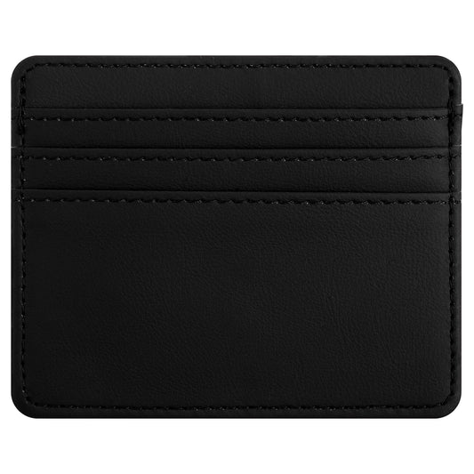 Bewudy Leather Credit Card Holder Wallet, Pocket Credit Card Holder Card Cases, Slim Minimalist Credit Card Organizer for Women Men(Black)