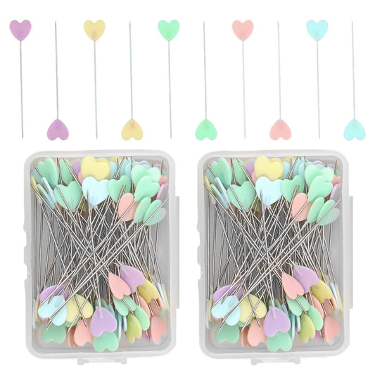 TIESOME 200 Pcs Flat Head Straight Pins Set, Sewing Flat Head Pins Kits Colored Heads Quilting Pins Sewing Pins Apply Fabric Dressmaker Craft Sewing Project Jewelry Decoration DIY Decoration