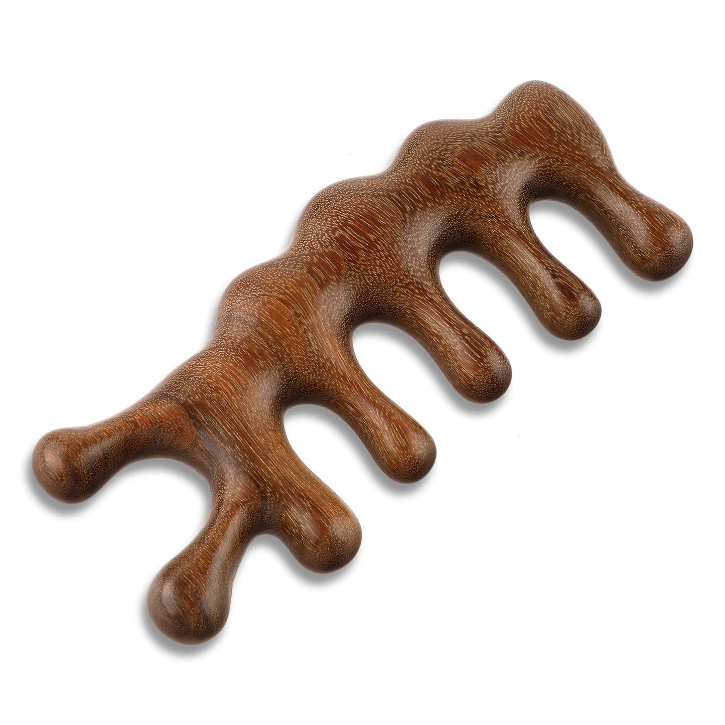 Amabro Wooden Scalp Massager Comb, Wide Tooth Hair Comb Massage - Handheld Head Scraping Massager Head Care Relaxation Acupoint Massage Tool for Men and Women