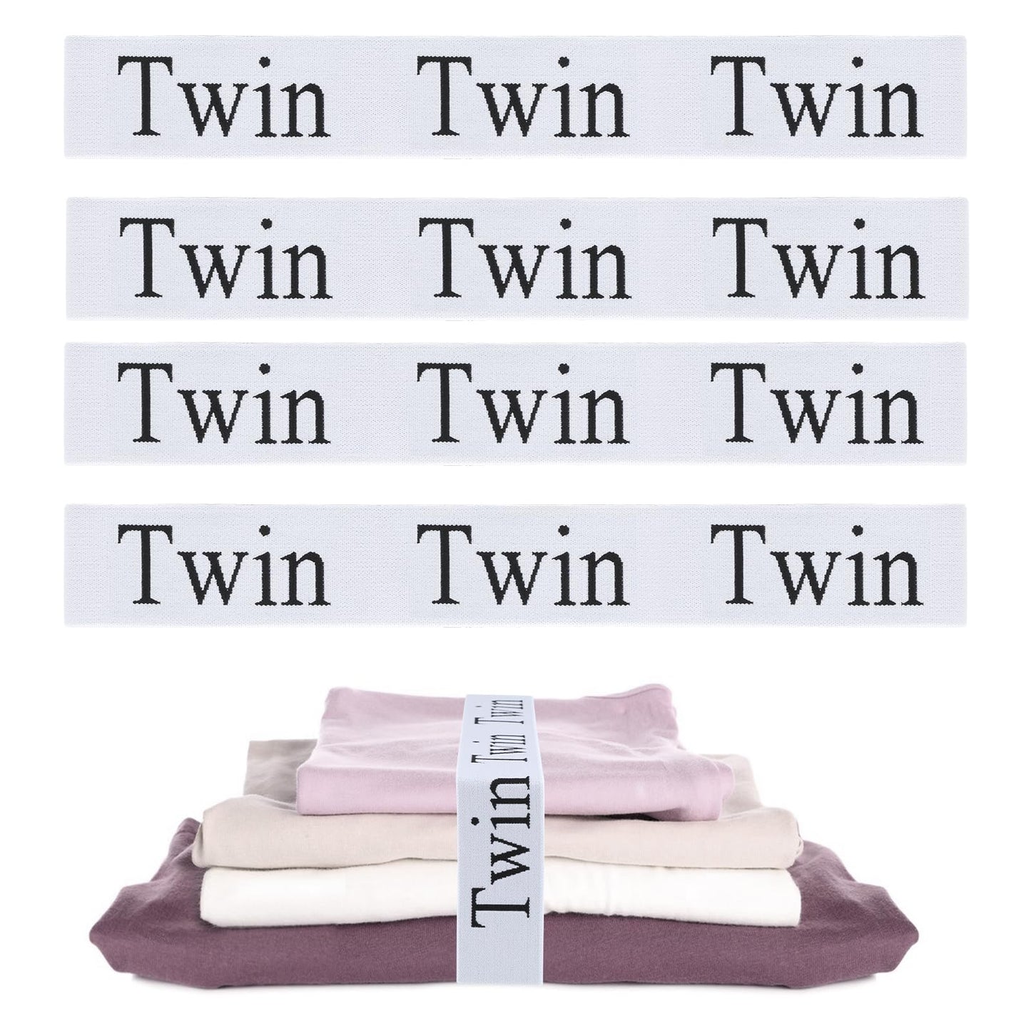 cobee 4 PCS Bed Sheet Organizer Bands, Bed Sheet Storage Organizer Closet Organization Sheet Straps Elastic Bedding Straps for Foldable Bedsheet Storage Labels for Linen Closet (Twin)