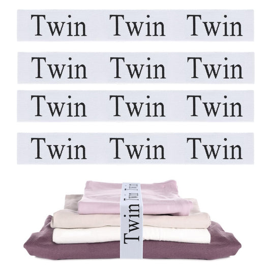 cobee 4 PCS Bed Sheet Organizer Bands, Bed Sheet Storage Organizer Closet Organization Sheet Straps Elastic Bedding Straps for Foldable Bedsheet Storage Labels for Linen Closet (Twin)