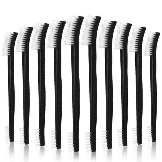 TIESOME 10Pcs Double-Ended Cleaning Brushes Set, Small Detailing Crevice Brushes All Purpose Mini Cleaning Brush Stiff Bristles Brushes for Kitchen Sink Bathroom Gaps Corner Small Space(Plastic)