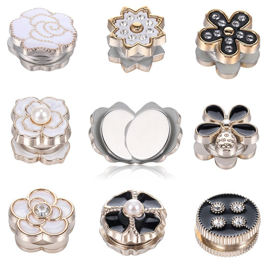 AOZUO 8 Pairs Hijab Pins, Hijab Buttons Pinless Hat Pin Boutonniere Small Brooch Scarf Dress Clip Button Clasp for Women Scarves Clothes Multi Purpose Use