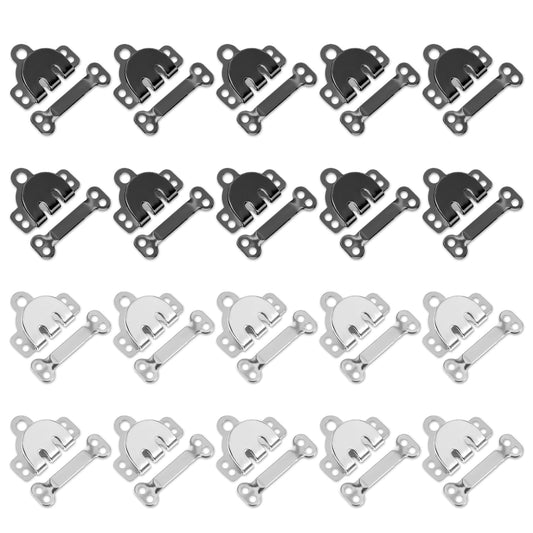 Molain 20 Set Sewing Hooks and Eyes Closure Sets, Bra Trousers Pants Skirt Sewing DIY Sewing Hooks and Bar Fasteners Replacement Clasps for Clothing 2 Colors