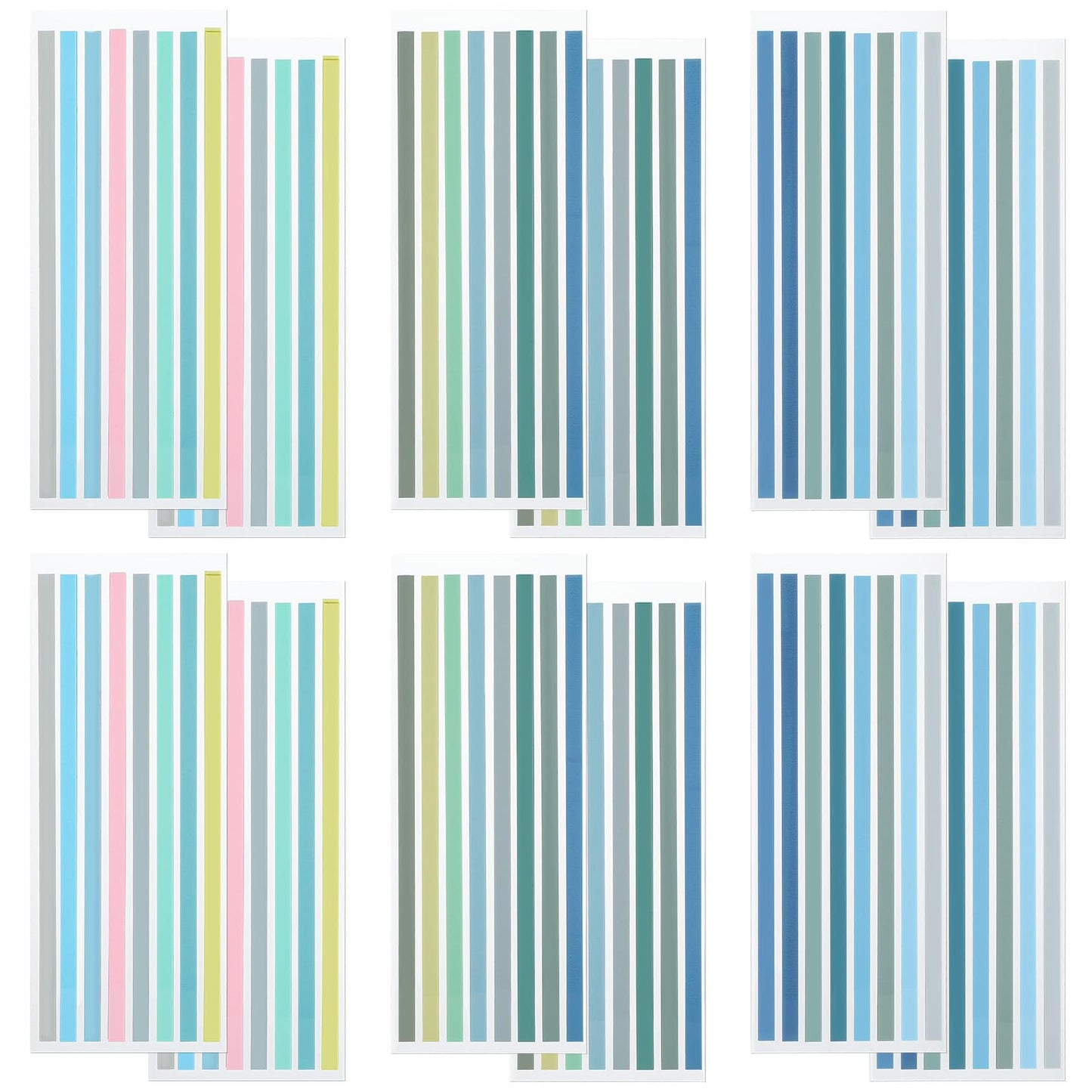Giantree 960 Pcs Transparent Highlighter Tape, Reusable Long Highlighting Strips Fluorescent Index Label Sticky Notes for Annotating Books Aesthetic Office School Supplies