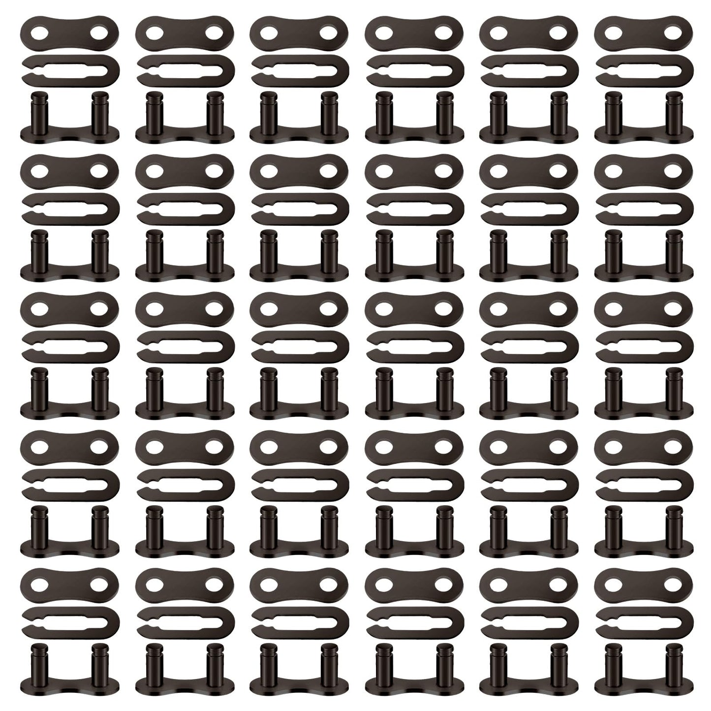 AOZUO 30 Set Bike Chain Master Link, Single Speed Bicycle Missing Link Bike Chain Link Connectors Repair Parts for Mountain Bike BMX Bike Motorcycles (Brown)