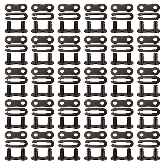 AOZUO 30 Set Bike Chain Master Link, Single Speed Bicycle Missing Link Bike Chain Link Connectors Repair Parts for Mountain Bike BMX Bike Motorcycles (Brown)