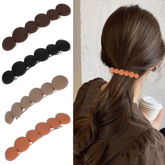 HJZHII 4pcs French Hair Clips for Women Thin Hair Automatic French Hairpin, French Barrette Clip, Small Hair Clip Set, Hair Accessories for Women and Girls