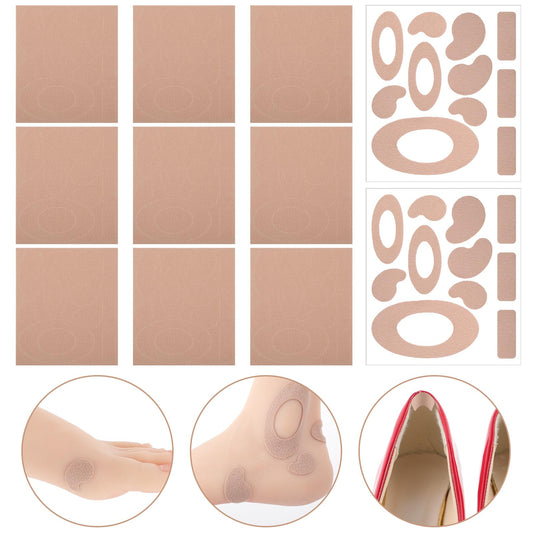 JIEYAO Moleskin Adhesive Pads for Feet, 11 Shapes Blister Prevention Padding Mole Skin Tape Stickers Anti-wear Heel Strips Blister Bandages for Shoes Travel Hiking Feet Fabric Padding