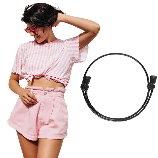 Andibro Crop Tuck Adjustable Band, Crop Band for Tucking Shirts Crop Tuck Tool for Sweater and Shirt Elastic Band for Shirt Belly Leaking Crop Tuck Band Transform The Way You Style Your Tops(S)