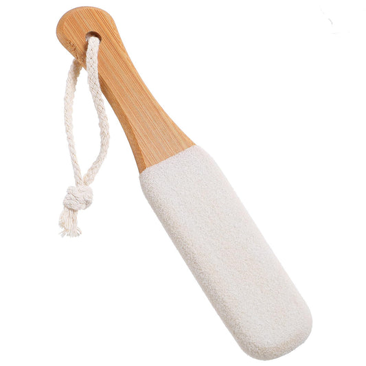MBAIYO Wooden Callus File, Double-Sided Foot Scrubber with Carry Strap, Professional Heel Sander, Foot Files, Pedicure Tool for Hardened or Dry Skin