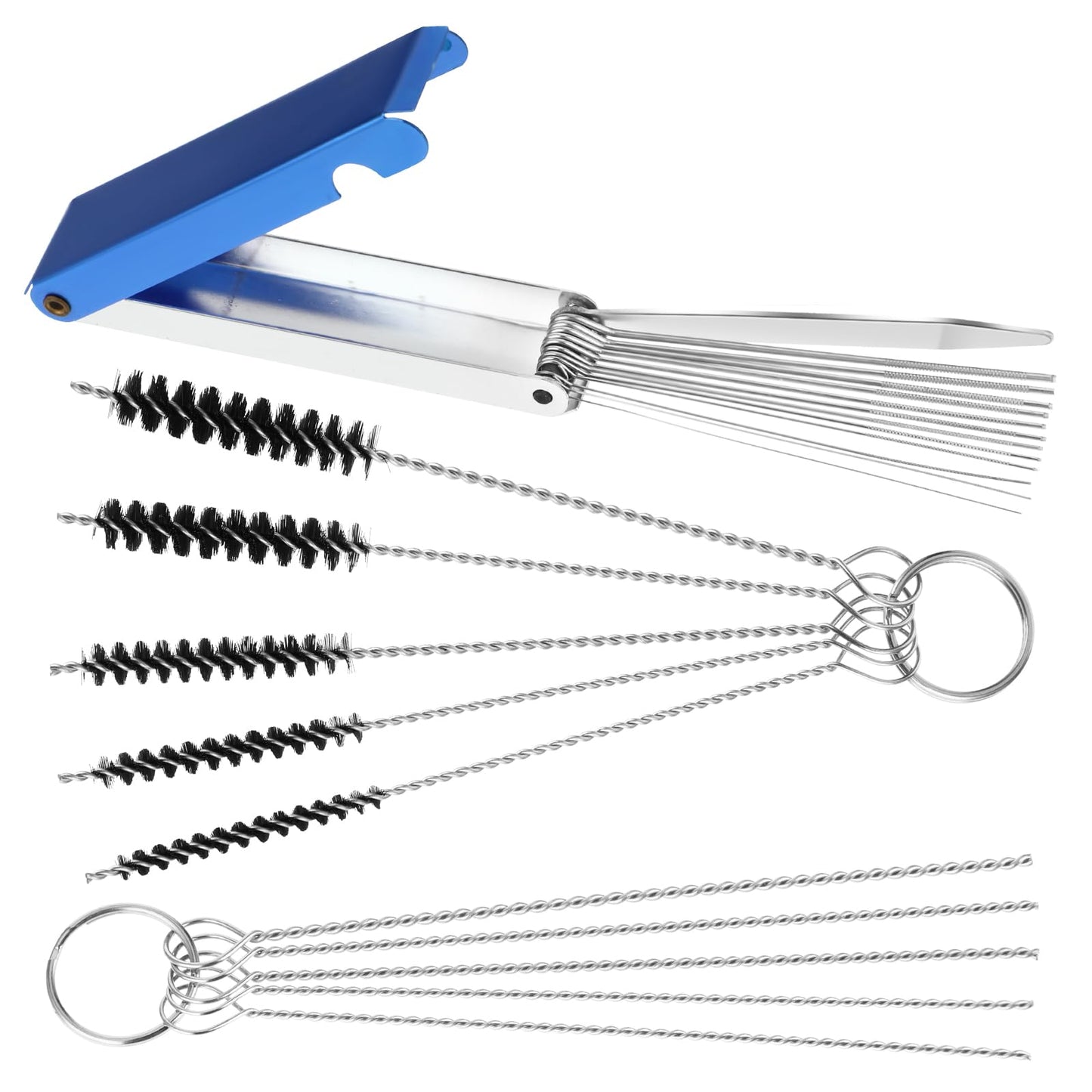 cobee Carburetor Carbon Dirt Jet Remove Cleaner, 13 Cleaning Wires Set, 10 Cleaning Needles, 5 Nylon Brushes Tool Kit for Motorcycle ATV Moped Welder Carb Chainsaw Spray Repair Engine Spray(3PCS)