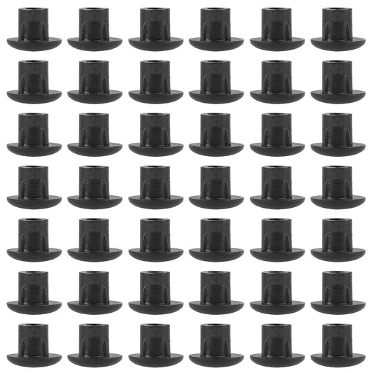 Giantree 500 Pcs Plastic Hole Plugs, Plastic Round Drill Screw Hole Plugs Covers 3/16 Inch Black Locking Hole Button Plugs for Kitchen Furniture Cabinet Insert End Caps