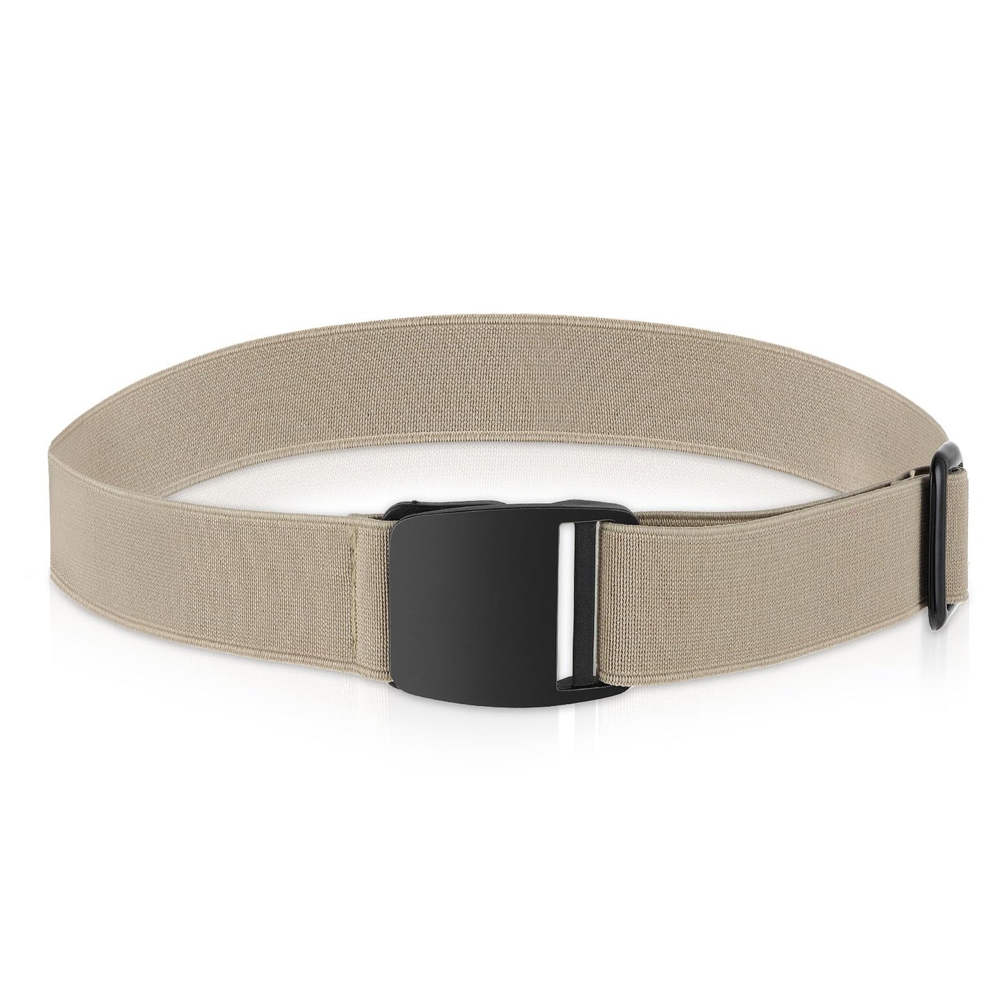 simarro Invisible Belts for Women, Adjustable Elastic Belt with Flat Buckle Breathable No Show Waist Belts for Jeans Pants Dresses(Khaki)