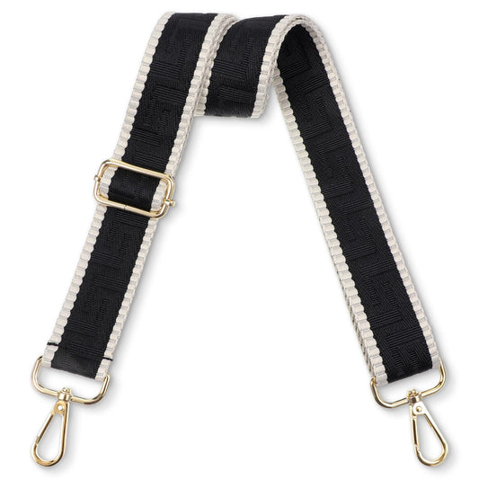 AOZUO Bag Strap, Black, 3.9 cm/1.5 inch Wide Shoulder Strap, Adjustable 61-118 cm, Bag Strap with 360° Rotating Head, Replacement Strap for Shoulder Bags