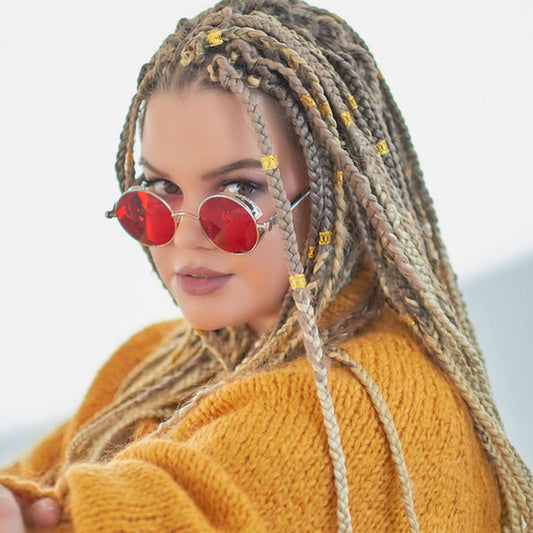 Andibro 40Pcs Gold Hair Jewelry for Braids, Multi Style Hair Cuffs Adjustable Metal Gold Braids Rings Non-Piercing Ear Clips Hair Braids Jewelry Decorations for Women Girls