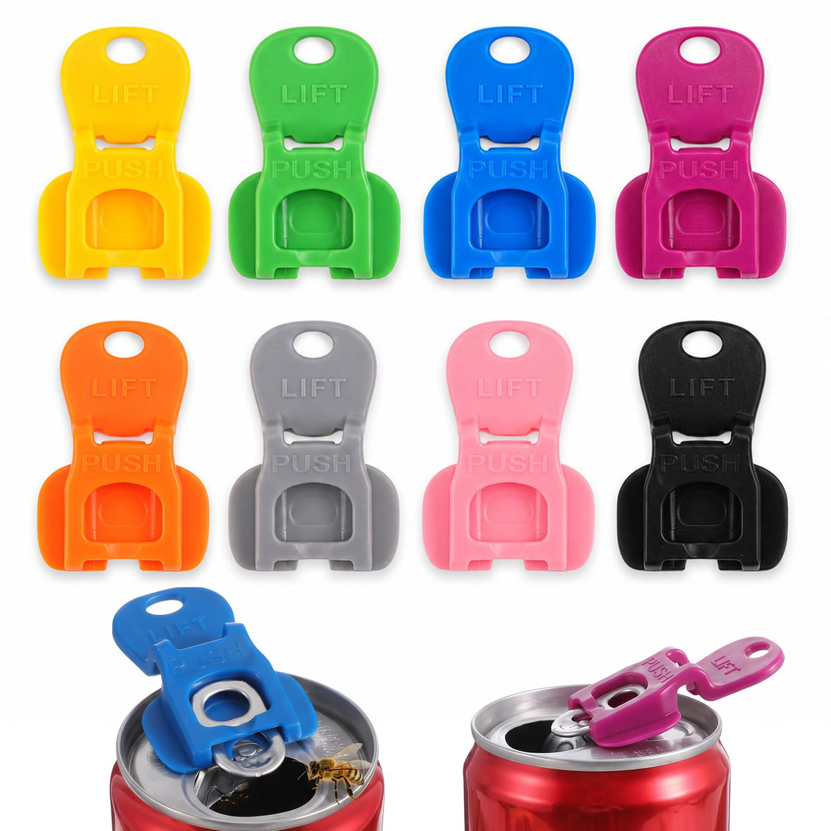 HJZHII Pack of 8 Drinks Can Openers, Can Openers, Drinks Can Stoppers